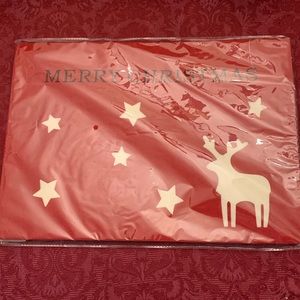 Merry Christmas Red & White Placemats Set of 2
